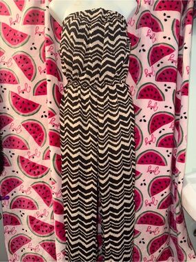 🖤 Love Culture Strapless Chevron Jumpsuit